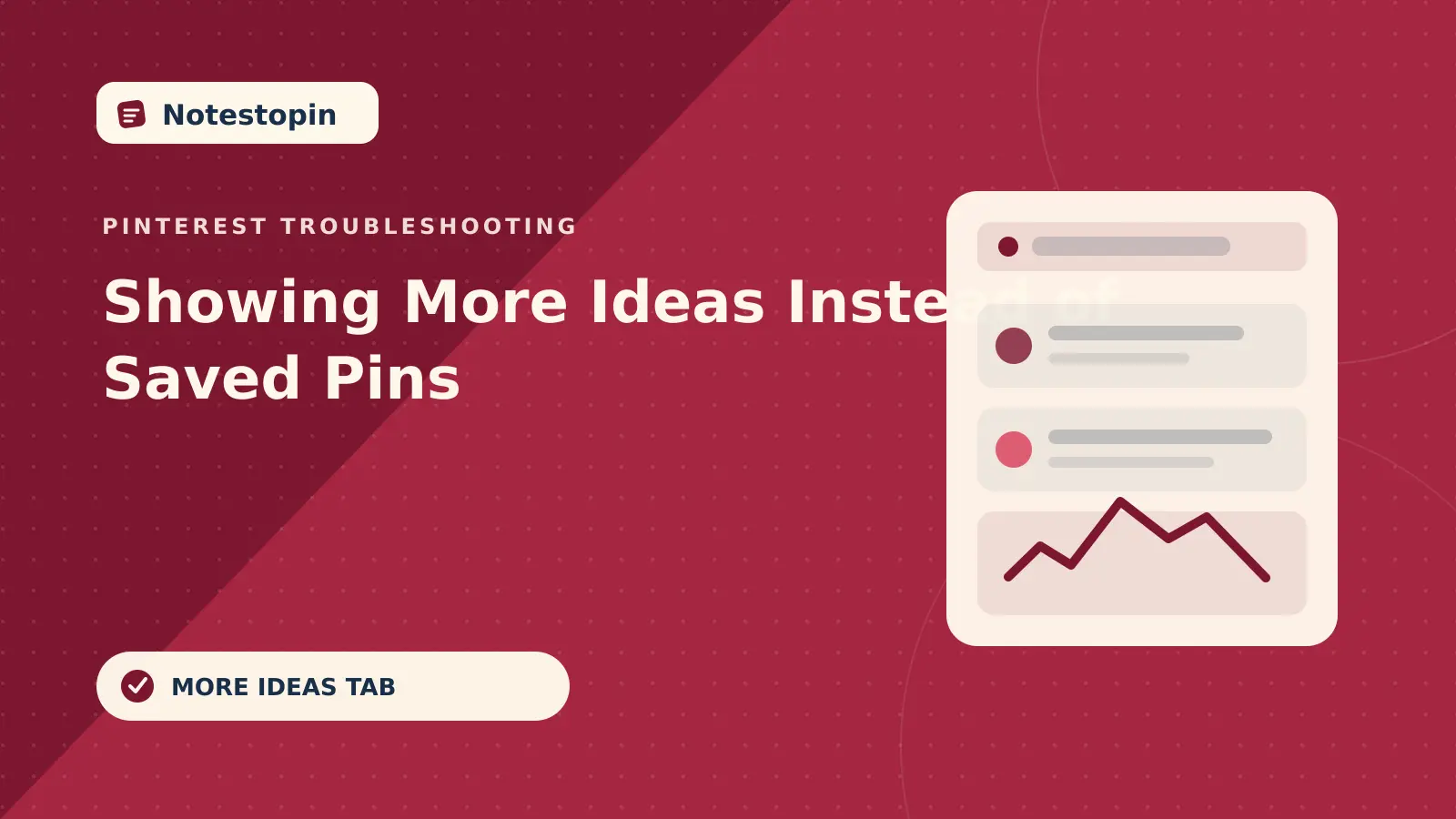 Pinterest mostra “Altre idee” invece dei tuoi Pin salvati